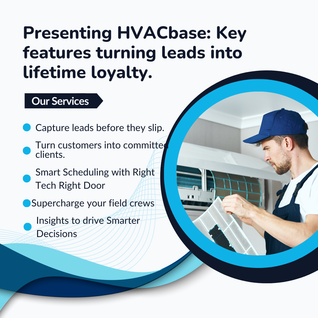 Meet your Lead Master HVACBase: Key features turning leads into lifetime loyalty.