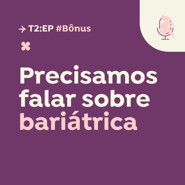 A purple background with the words precisamos falar sobre bariatrica on it