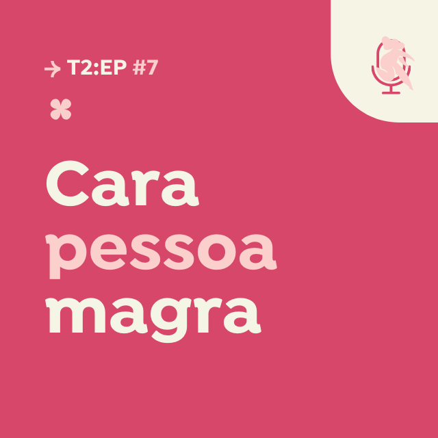 Um fundo rosa com as palavras cara pessoa magra nele