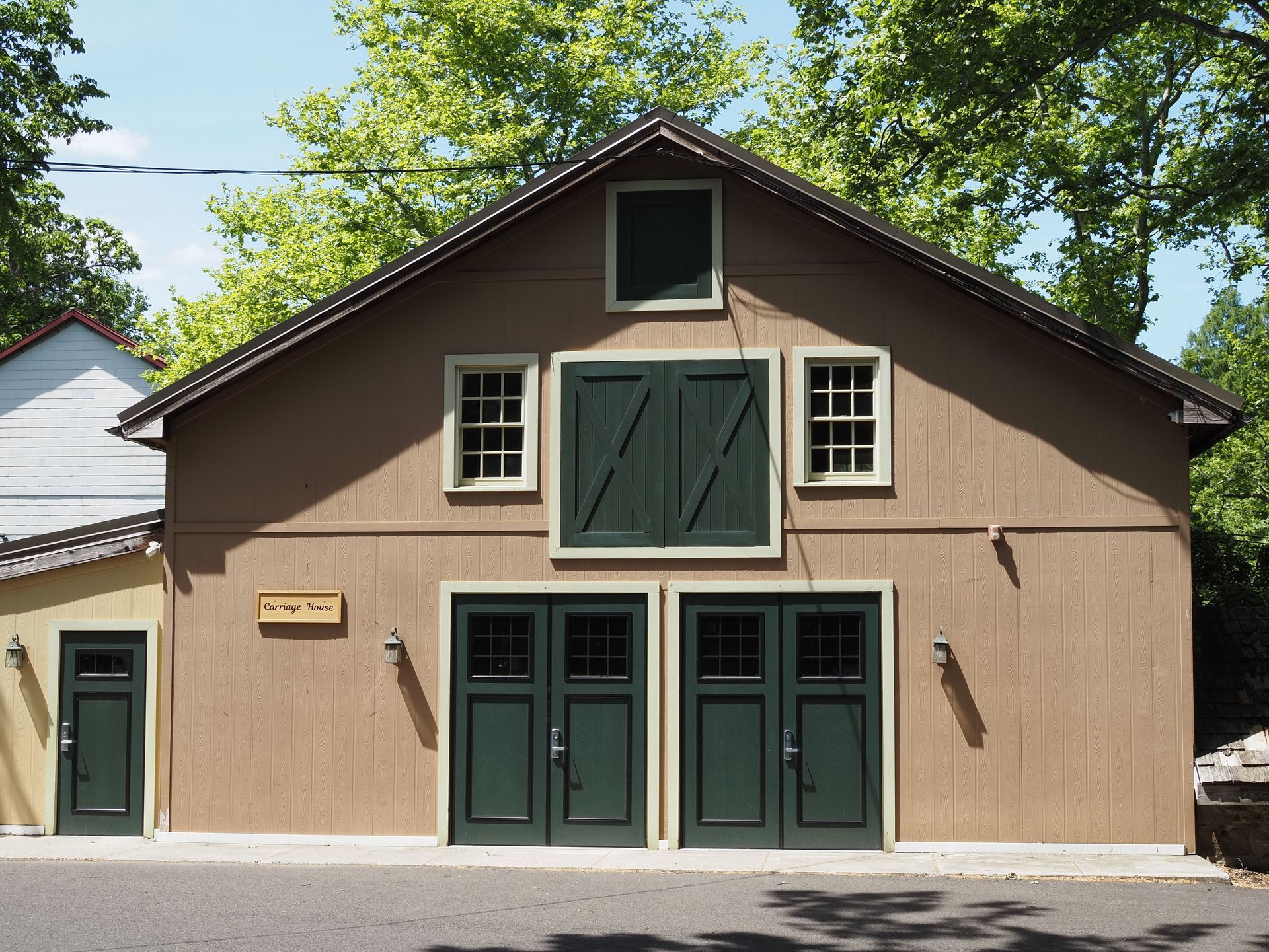 Carriage house style detached garage with studio space above