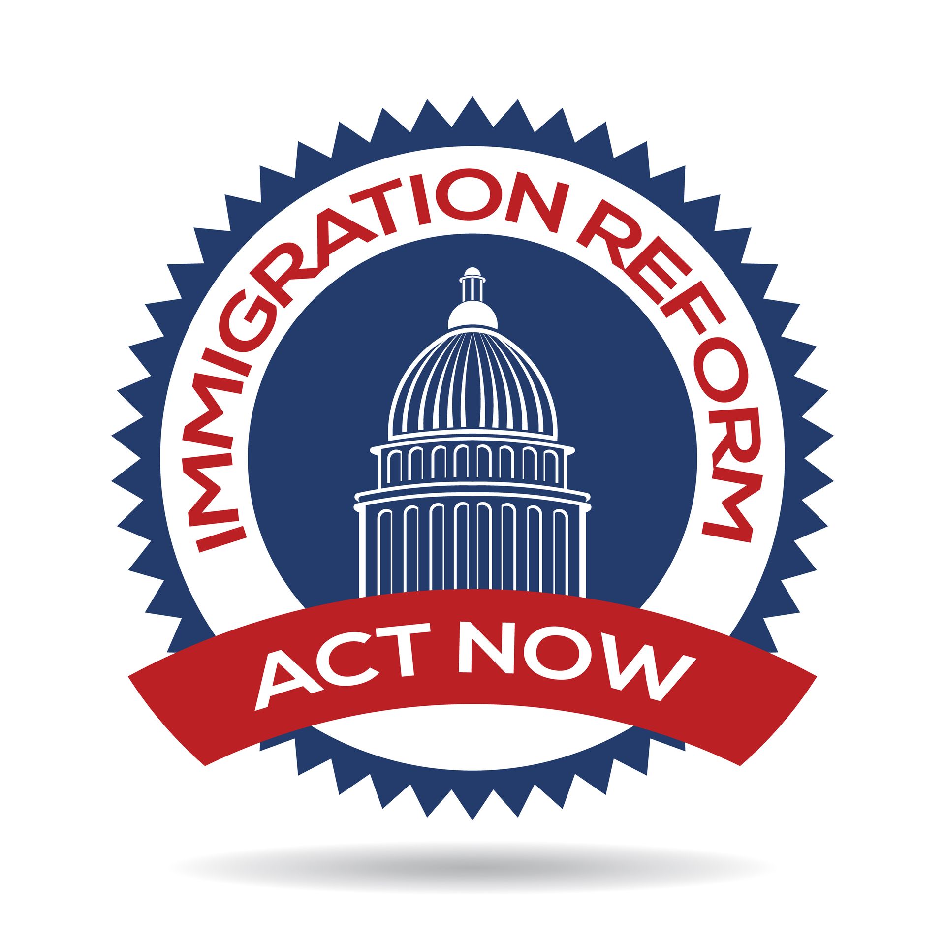 A logo for the immigration reform act now