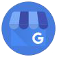 Google Business Profile icon: Blue storefront with 