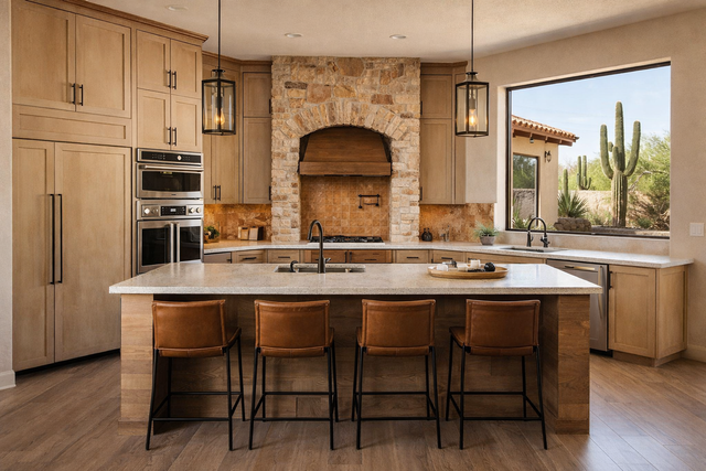 Southwestern Rustic Kitchen Remodel in Scottsdale, AZ by Square One Construction — Project 1 project photo