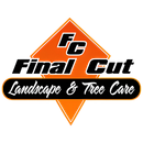 Logo for Final Cut Landscape & Tree Care; orange and black diamond with text.