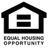 A black and white logo for equal housing opportunity.