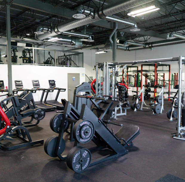 Strength and cardio equipment at Chop Shop Physiques in Spruce Grove