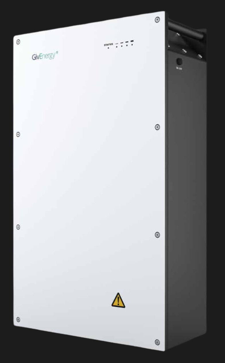 A white box with a yellow triangle on it is on a black background.