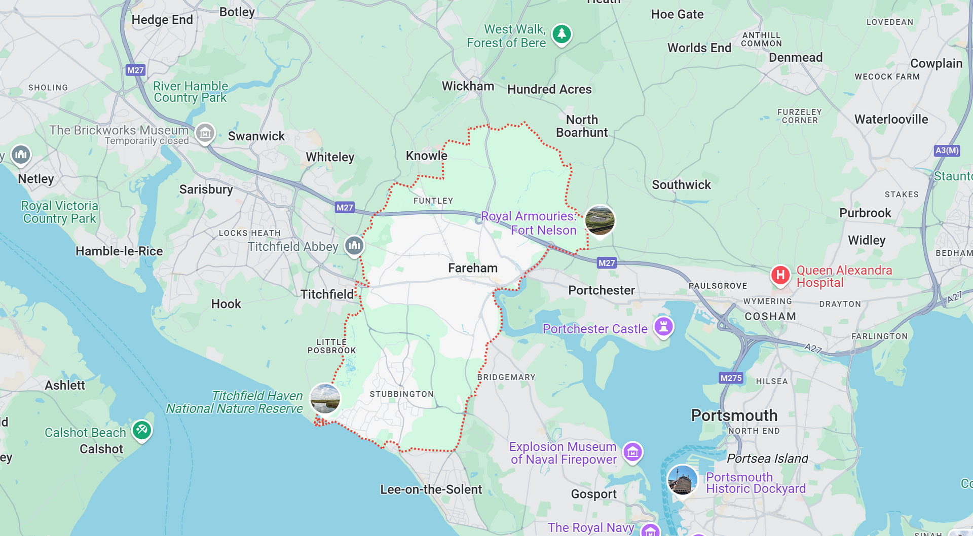 A map of a city with a lot of roads and water.