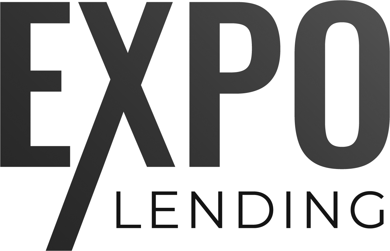 A black and white logo for expo lending