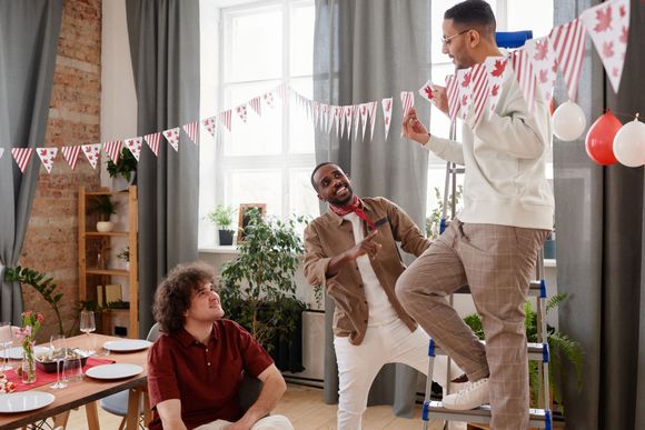 Group of males enjoying a therapeutic party in DE