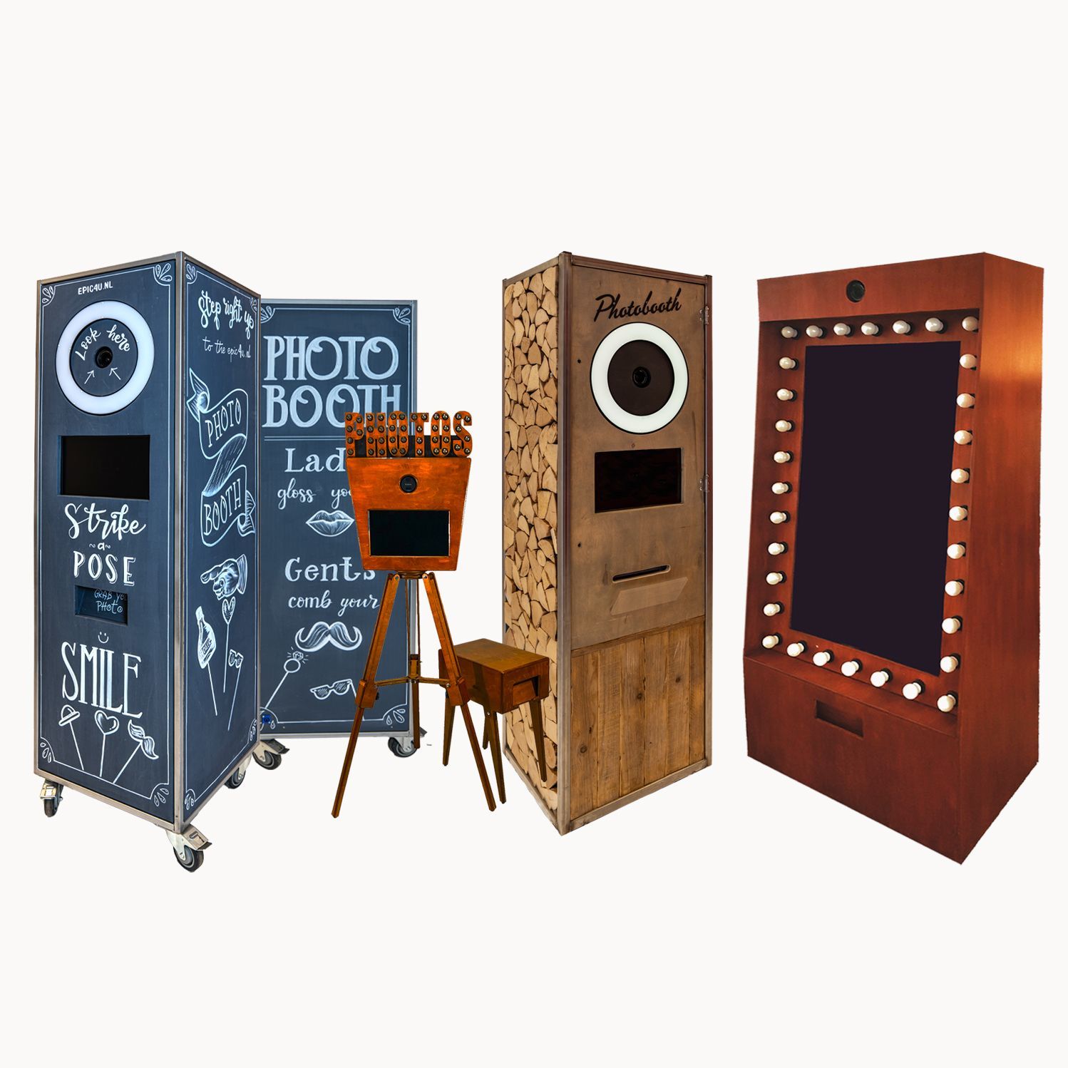 Overzicht phtobooths