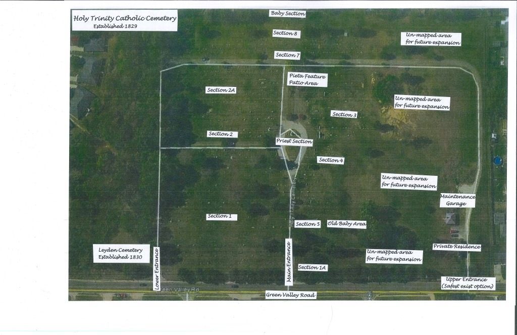 Holy Trinity Cemetery Map