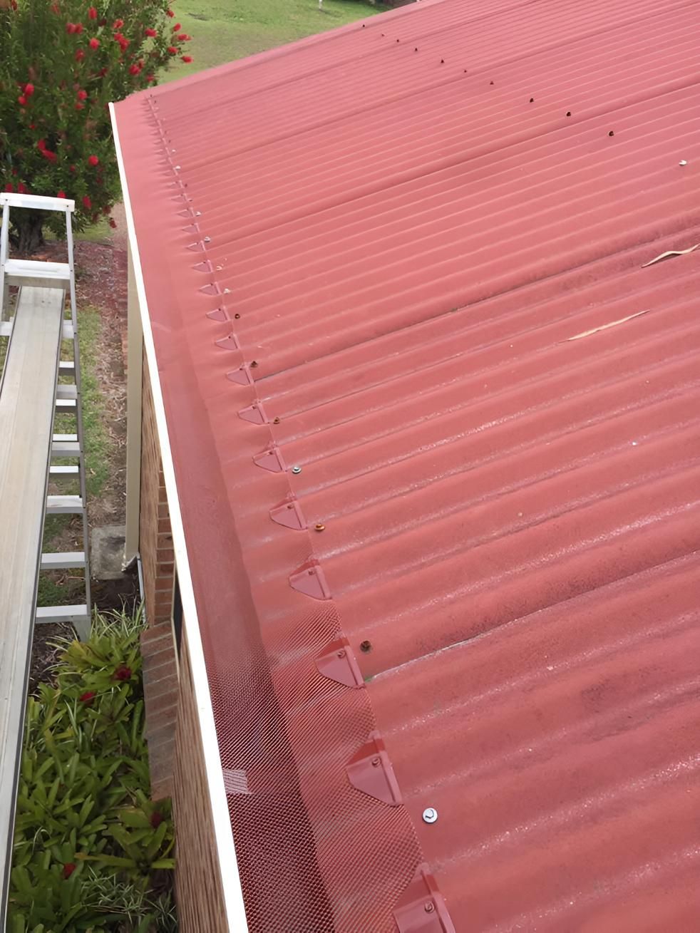 House Roof and Gutter Being Clean — Hastings Services in Laurieton, NSW