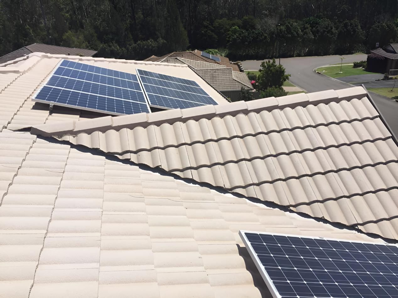 Roof With a Lot of Solar Panels on It — Hastings Services in Bonny Hills, NSW