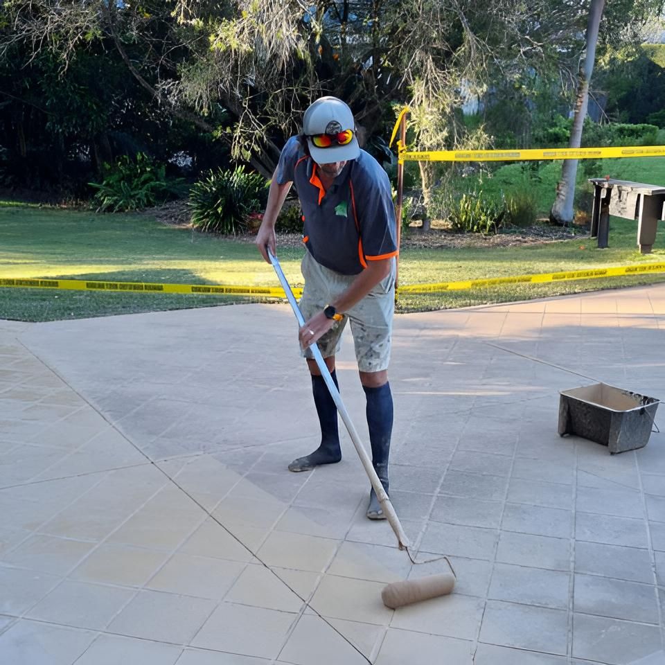 Man Painting Exterior House After Cleaning It — Hastings Services in Port Macquarie, NSW