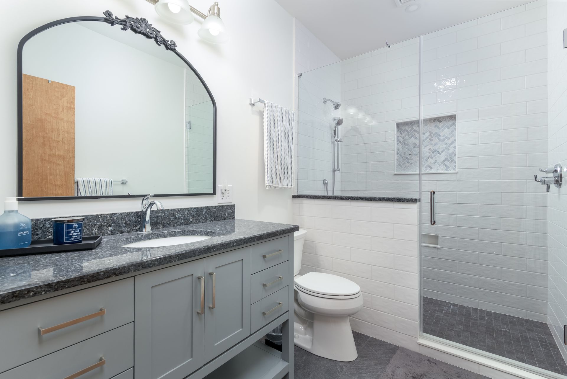 A bathroom remodel by Grant Hilfiger Contracting