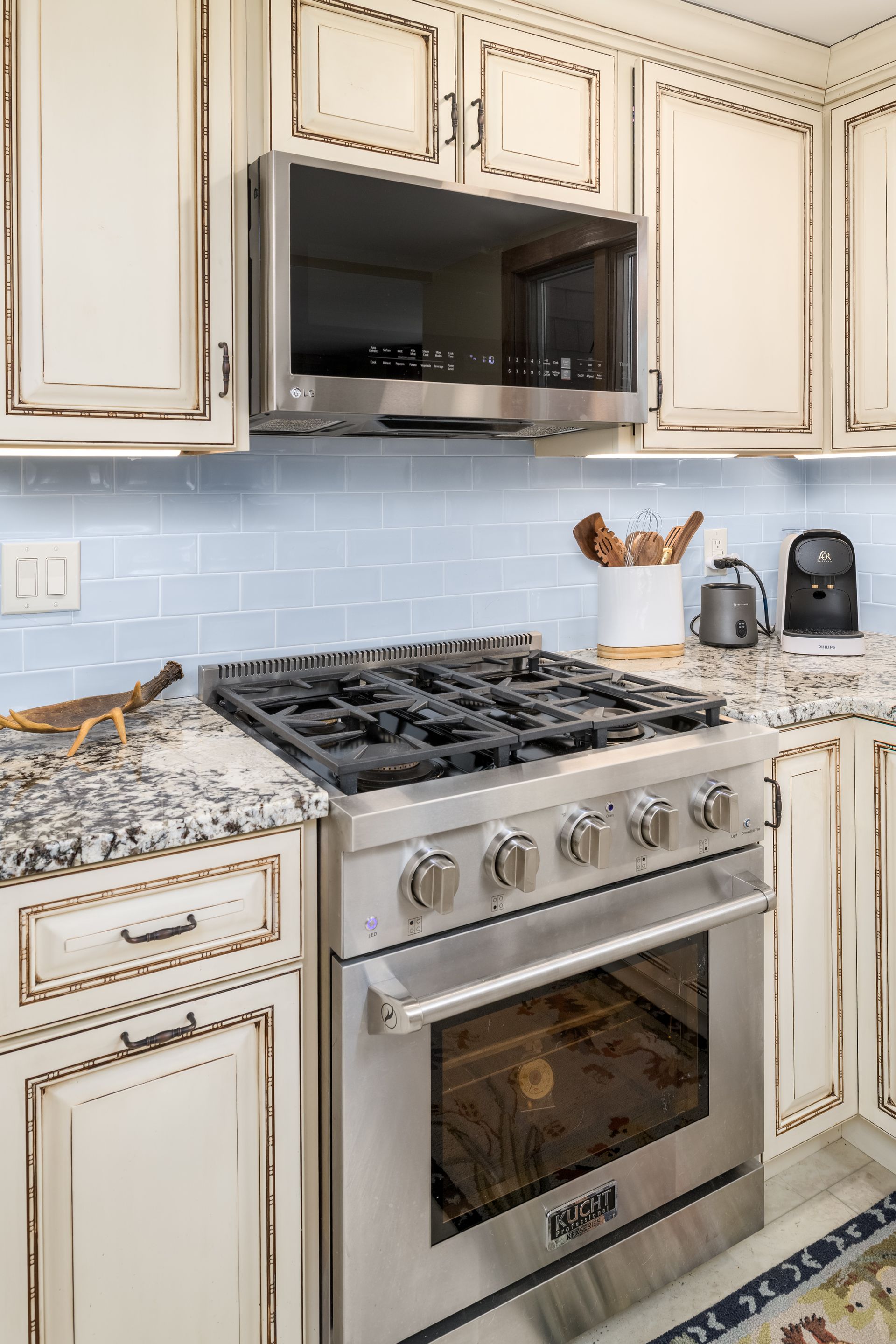 Beautiful kitchen with stainless steel appliances and gorgeous cabinetry