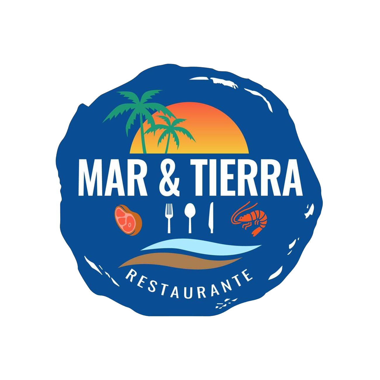 A logo for a restaurant called mar & tierra