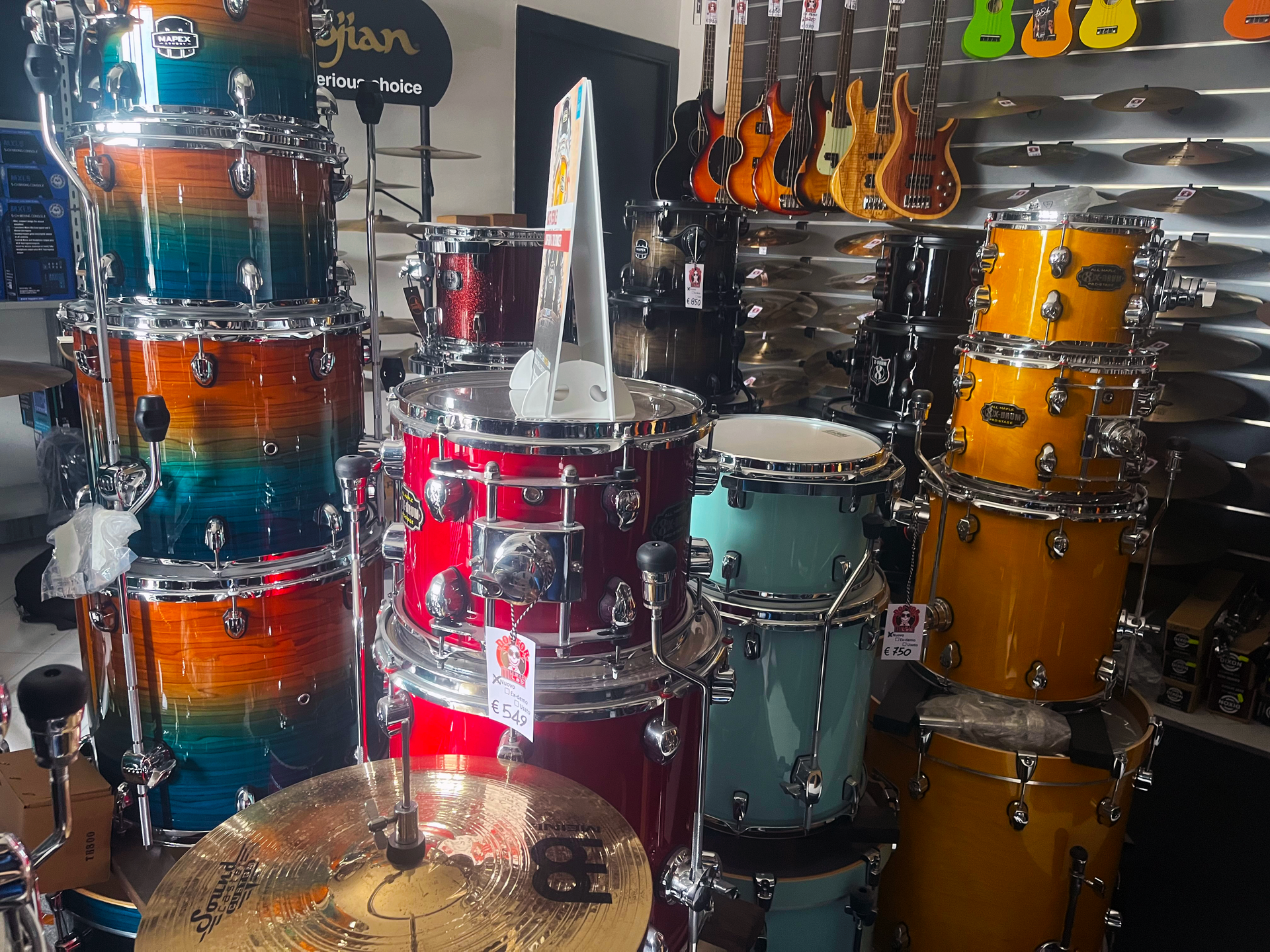 esposizione batterie doctor music lab