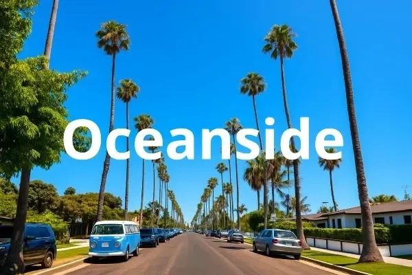 A sunny day in south Oceanside on South Tremont Street.
