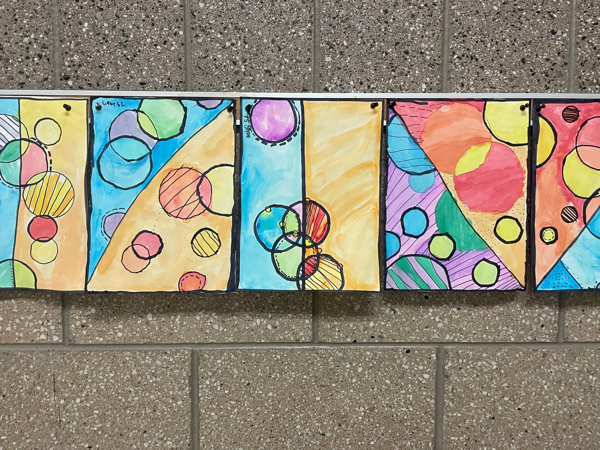 Abstract Shapes - Multi-colored - purple, green, blue, orange, green and red