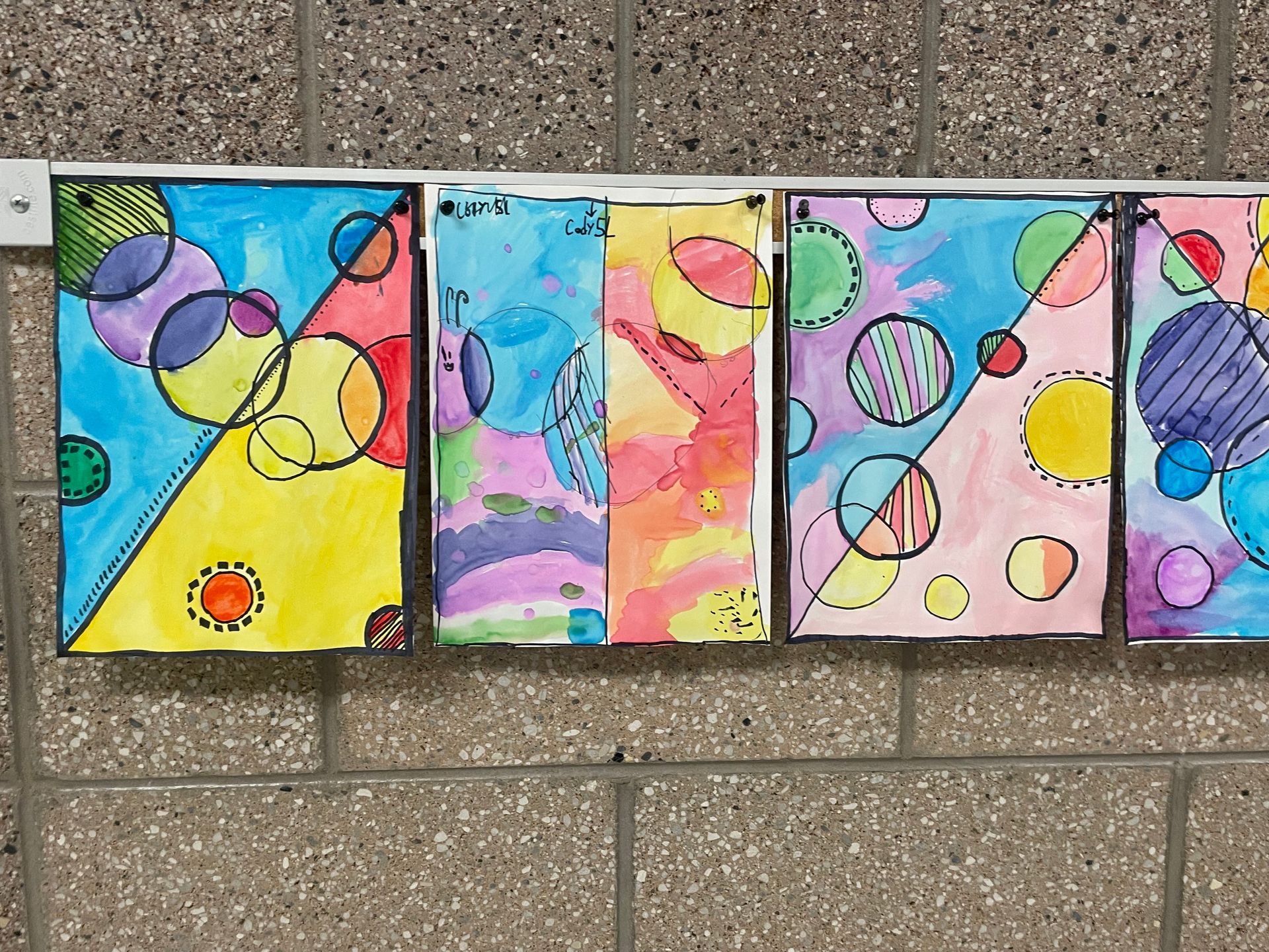 Abstract Shapes- Multi-colored - purple, green, blue, orange, green and red