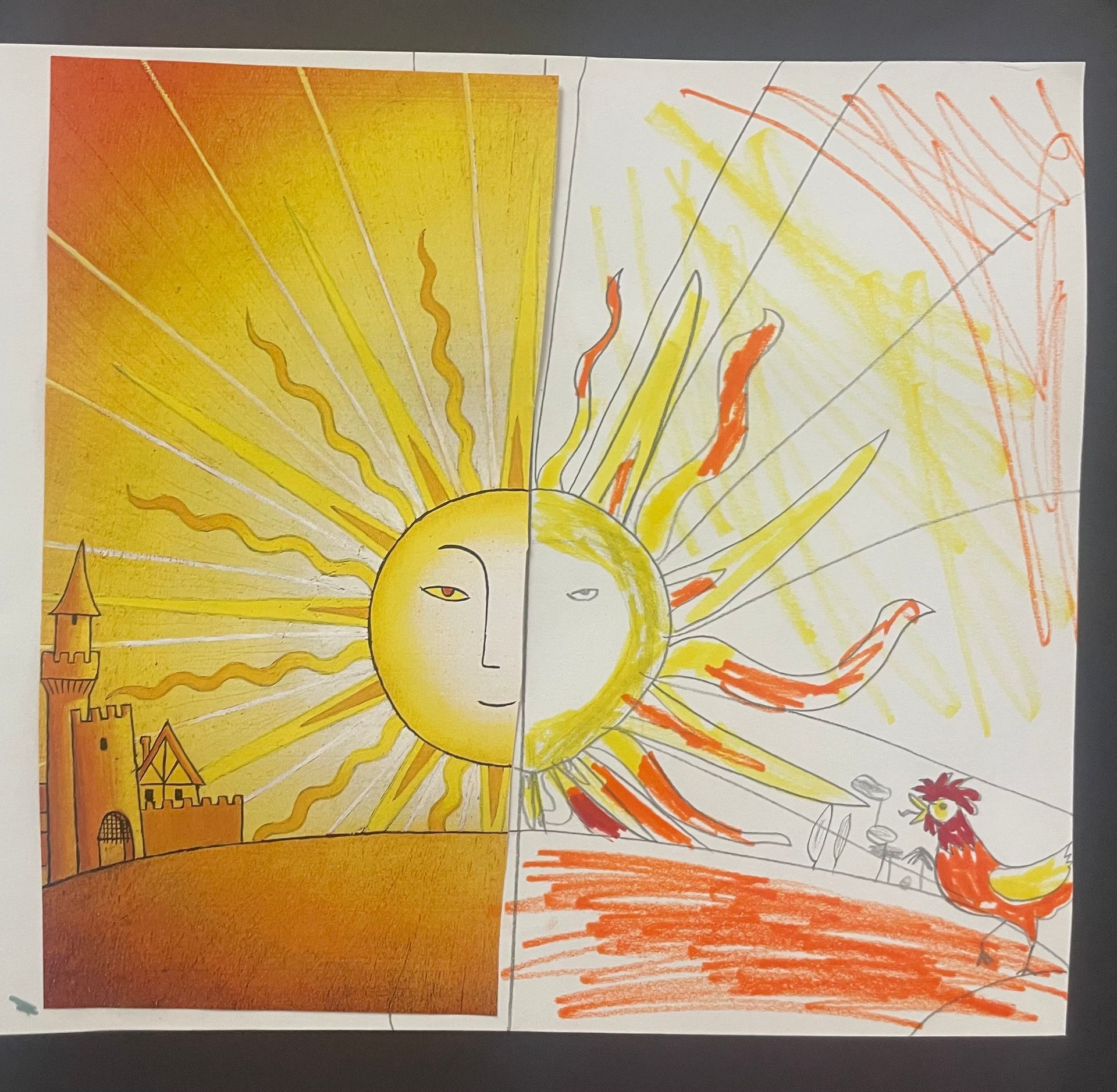 Mirror Art - Sun with house