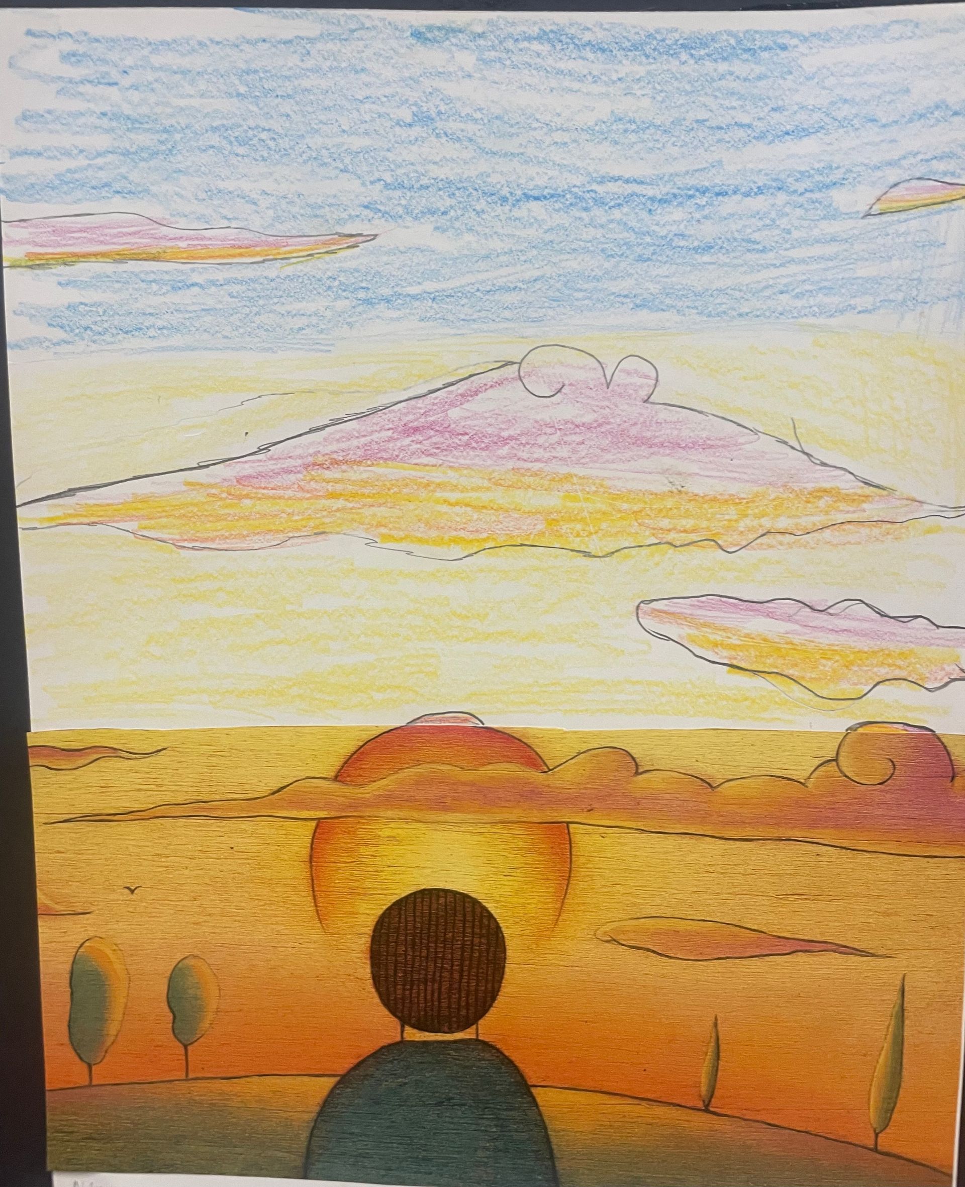 Mirror Art - Someone watching a sunset