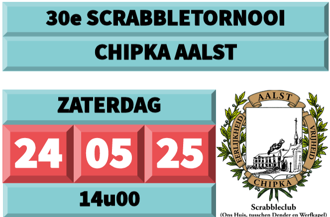 Aankondiging Scrabble-toernooi: 