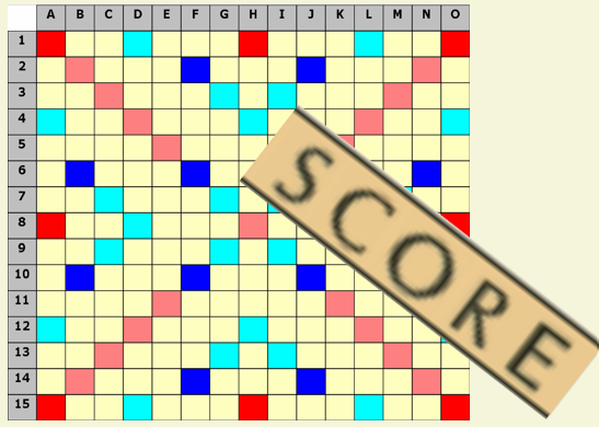 Scrabblebord met een 