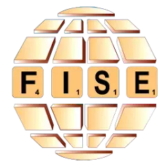 Logo: Een wereldbol in de vorm van tegels en Scrabble-tegels die het woord 