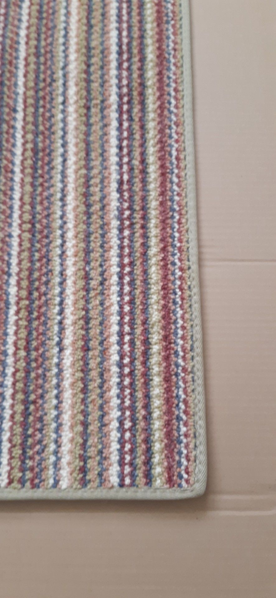 tape edging on carpet offcut