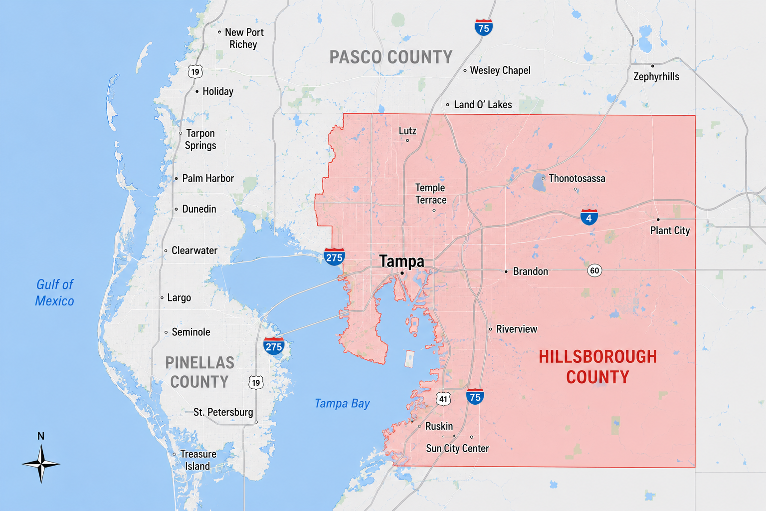Hillsborough County Dumpster Rental Services Area