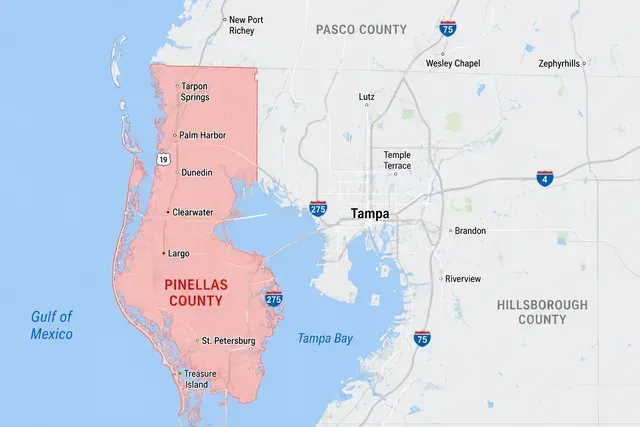 Pinellas County Dumpster Rental Services Area