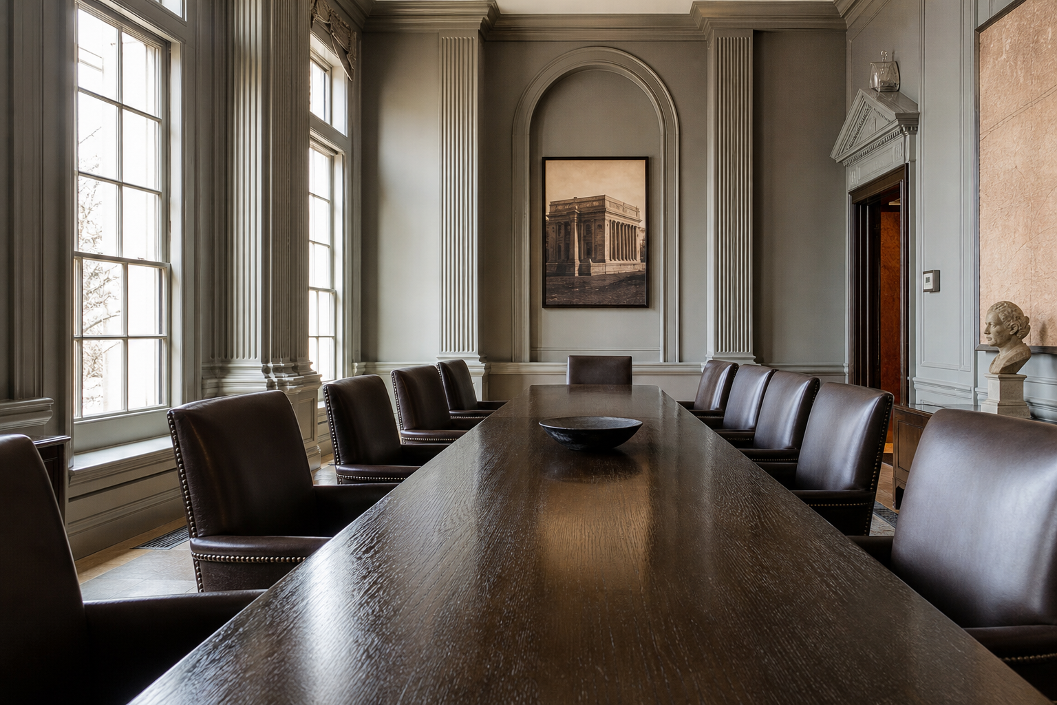 Quiet gallery interior in a Washington, D.C. museum, illustrating DC museum directors officers insur