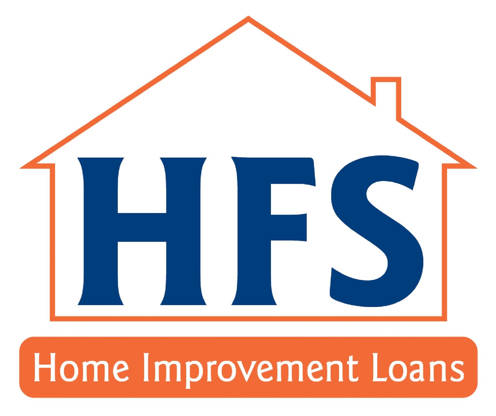 Logo for HFS Home Improvement Loans. Blue