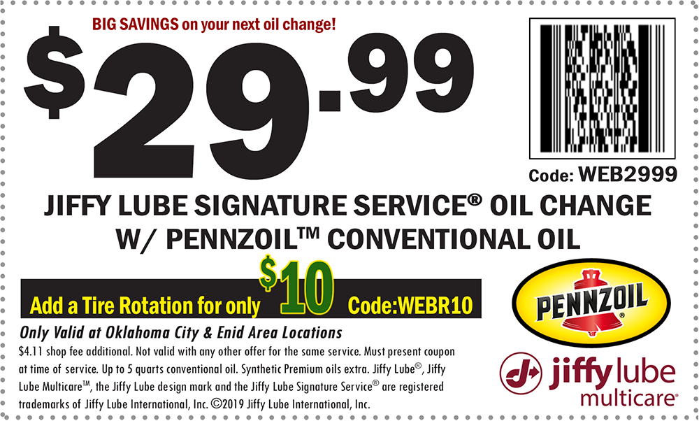 Oklahoma City Jiffy Lube Oil Change Coupons, Automotive Maintenance