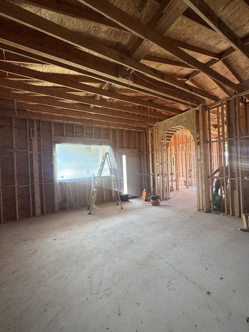 Framing construction during a home addition project