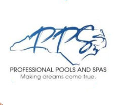 Professional Pools and Spas logo with blue lettering and tagline &ldquo;Making dreams come true.&rdquo;