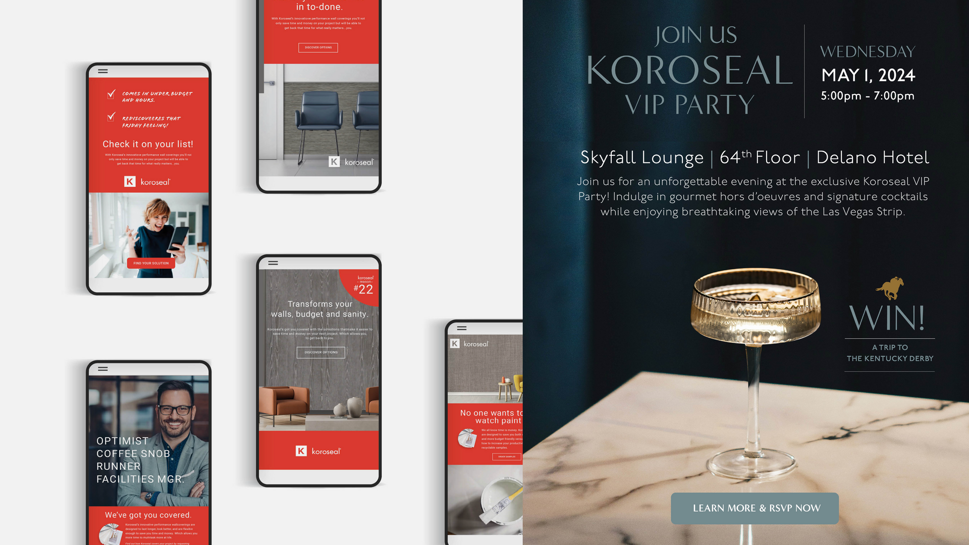 Koroseal branding and social media posts