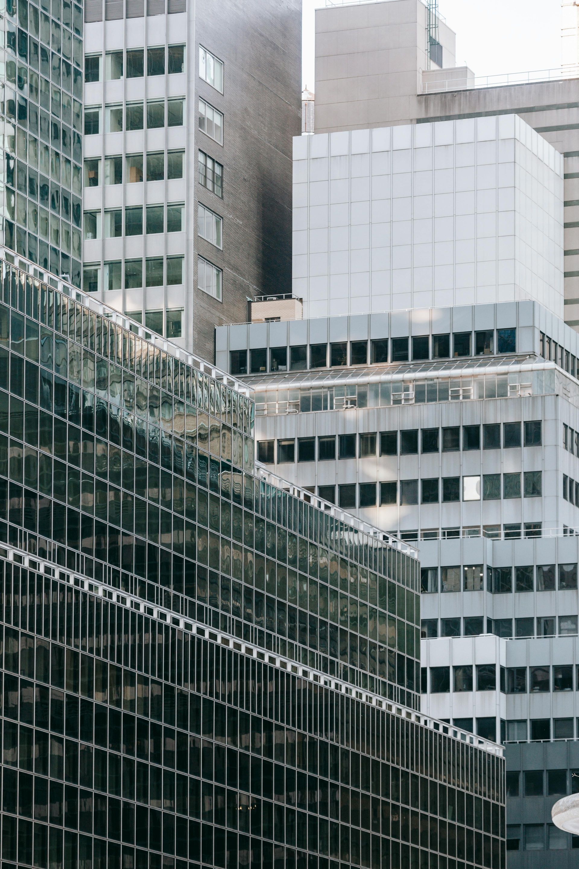 A close up of a building with a lot of windows
