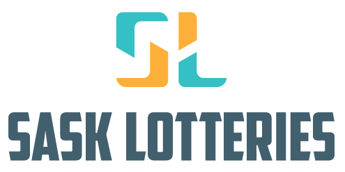 Logo for Sask Lotteries featuring a stylized turquoise and yellow