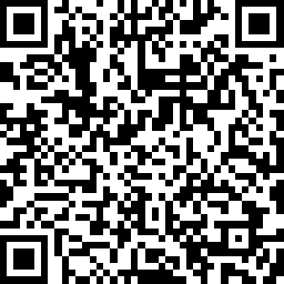 A QR code in black and white that can be scanned to access digital information or a website.