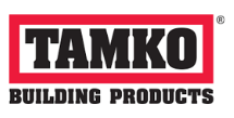 TAMKO Building Products logo in black and red on a white background