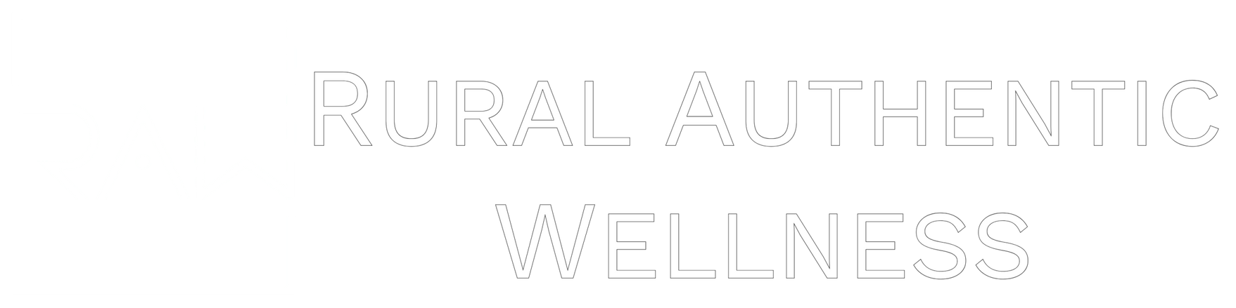 Light gray “RUHA AUTHENTIC WELLNESS” text on a white background