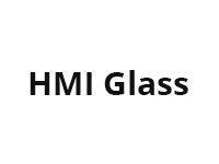 Black text reading “HMI Glass” on a white background