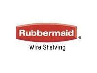 Rubbermaid Wire Shelving logo with red banner and black text