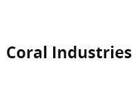 Coral Industries text in bold black on a white background
