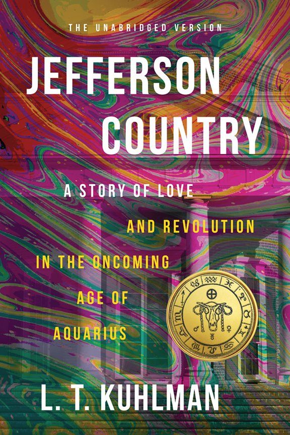 Book cover: Jefferson Country, psychedelic swirls, columns, title with