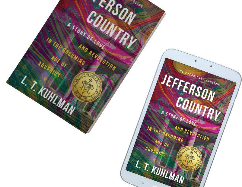 Book and tablet displaying
